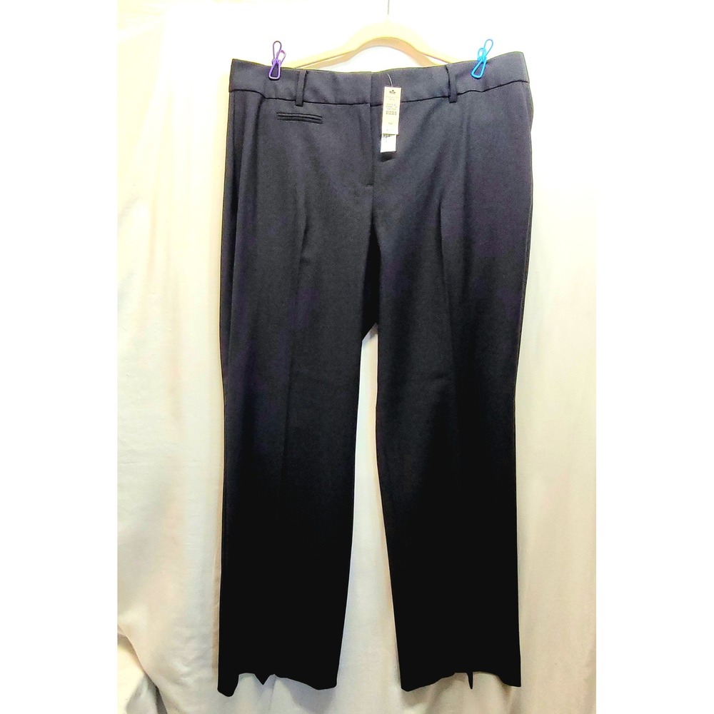 Talbots 14P Petites Curvy Black Wool Blend Straight Leg Dress Pants Career NWT